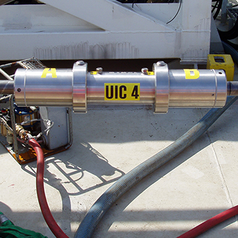1 inch double ended Autoswage connector being tested offshore